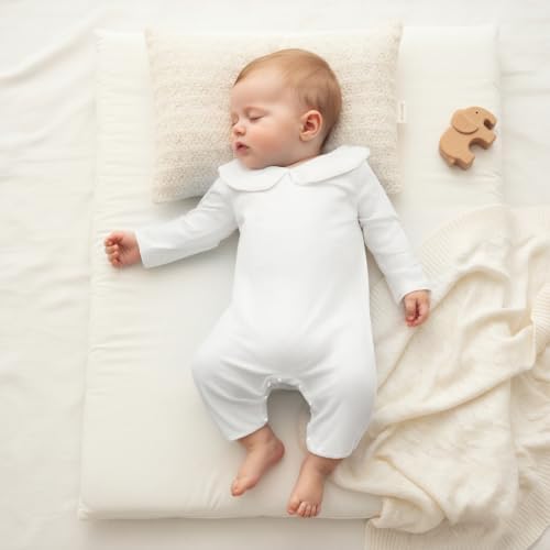Baby Coming Home Outfit Boy Girl Plain Long Sleeve Romper Jumpsuit - Image 2