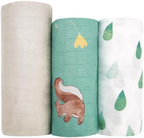 hahaland Muslin Swaddle Blankets Receiving Blankets by hahaland
