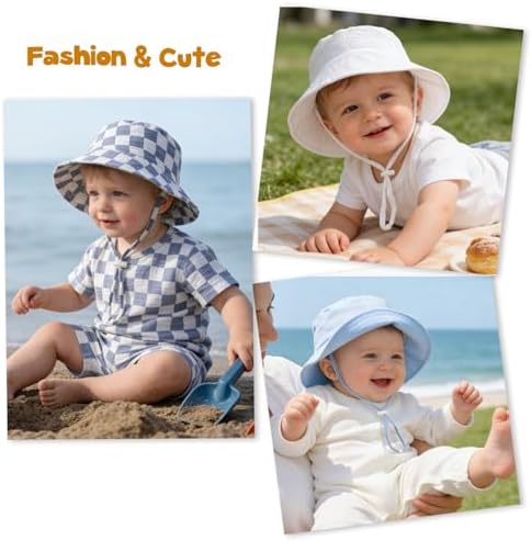 Baby Sun Hat Infant Toddler Summer Cotton Yarn Beach Bucket Hat - Image 7