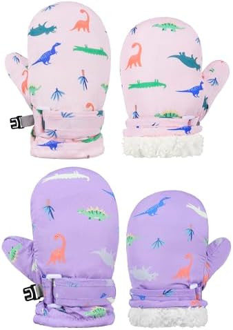 Toddler Mittens Lined Fleece Snow Gloves by Fynnsure