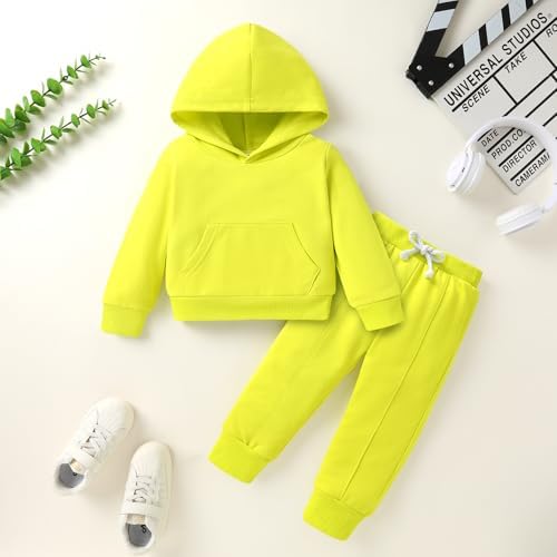 YOUNGER TREE Baby Clothes for Girls Boy Solid Color Hoodie and Sweatpants - Image 2