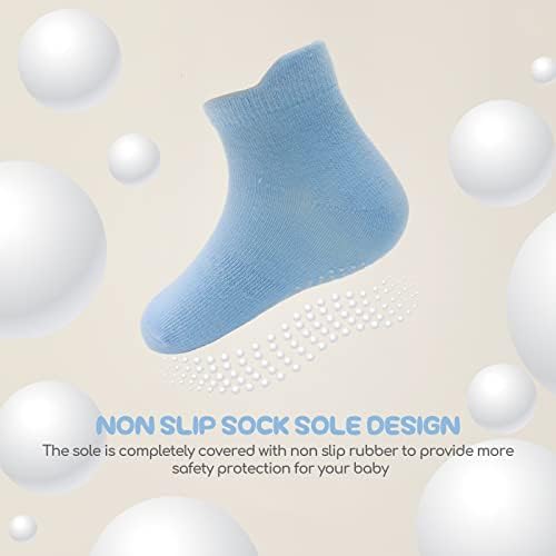 Aroveea Toddler Socks Non Slip Grip Ankle Baby 12 Pack - Image 5