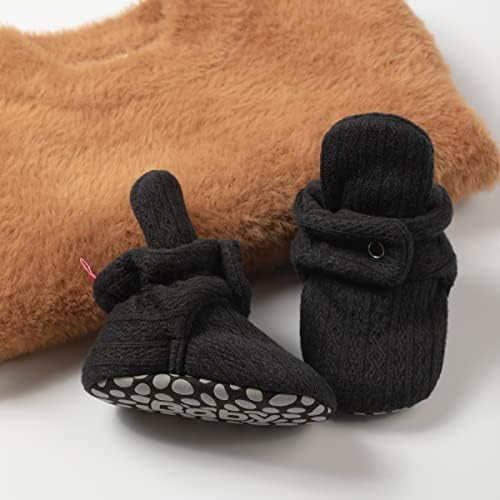 HsdsBebe Unisex Newborn Baby Cotton Booties Non-Slip Sole - Image 4