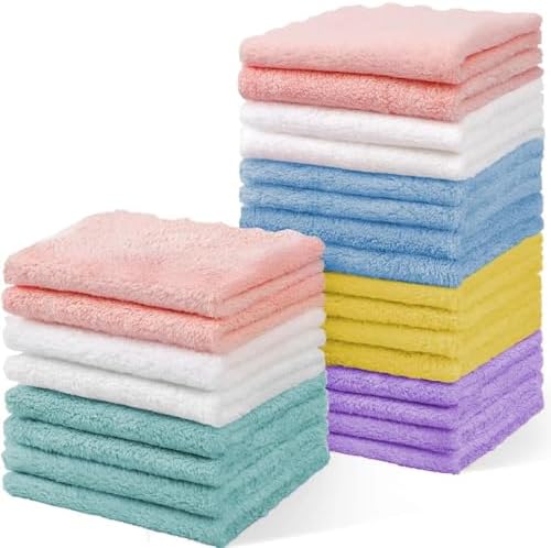 Puomue 24 Pack Baby Washcloths, Ultra Soft and Absorbent Baby Washcloths by Puomue