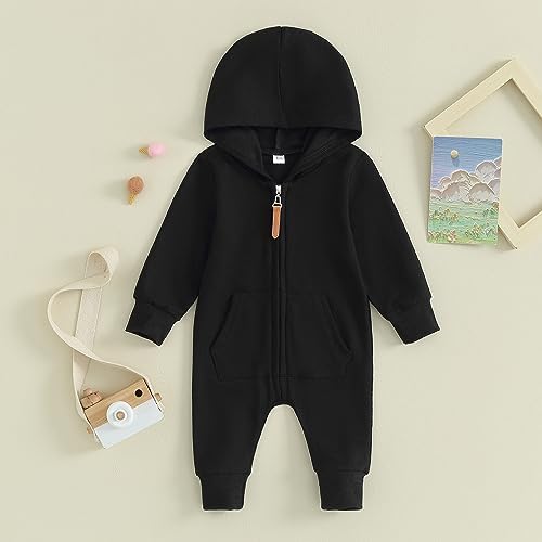 Fall Baby Clothes Newborn Boy Girl Hoodie Romper Long Sleeve Jumpsuit Winter - Image 3