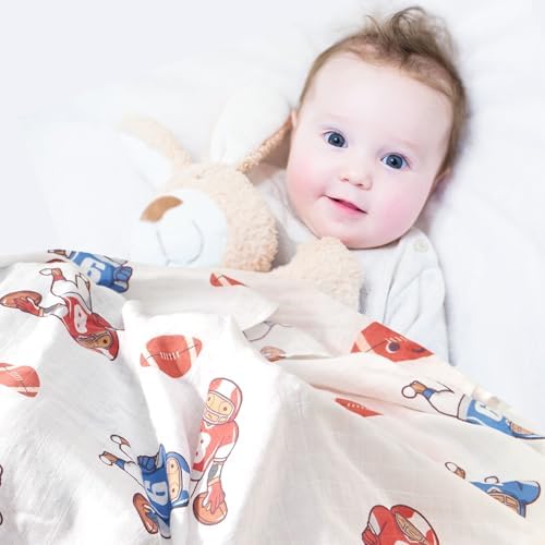 Baby Swaddle Blankets, Bamboo Muslin Receiving Blanket | 4-Pack, Lightweight & - Image 4