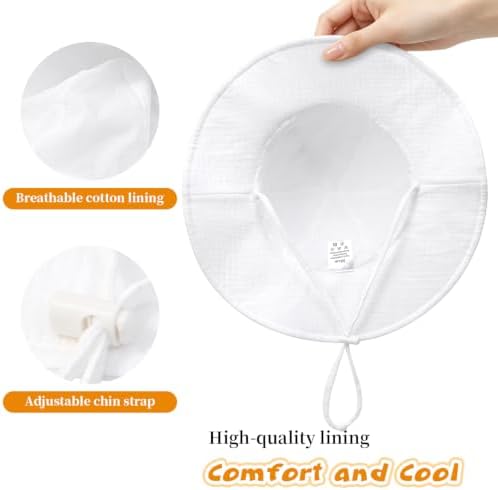 Baby Sun Hat Infant Toddler Girl Kids Sun Protection Beach Bucket Hats - Image 6