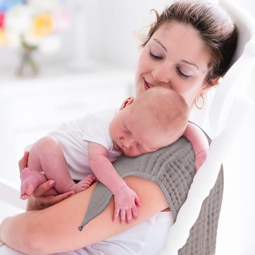8 Packs Muslin Burp Cloths Large 20" x 10", 6 Layers Unisex Baby Absorbent 100% - Image 6