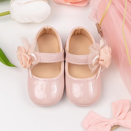 Meckior Infant Baby Girls Soft Sole Bowknot Princess Wedding Dress Mary Jane - Image 6