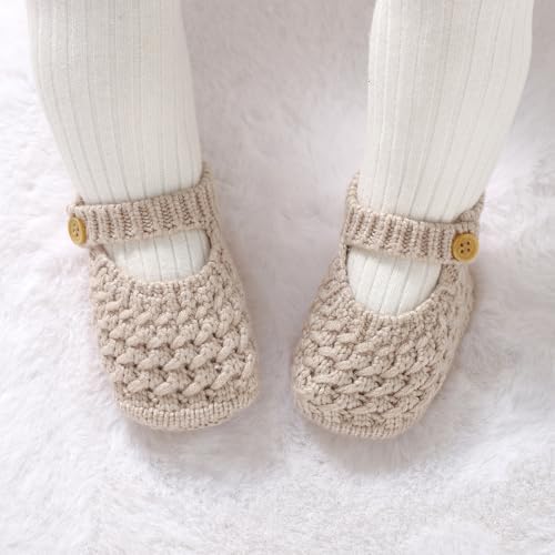 Baby Booties Hand Knit Boots Slippers Soft Warm First Walkers Socks Shoes - Image 2