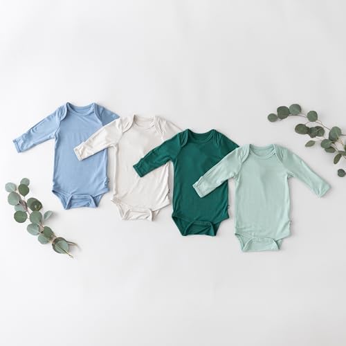 KYTE BABY Soft Bamboo from Rayon Long Sleeve Unisex Bodysuit, 0-24 Months - Image 3