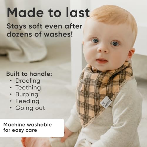 Copper Pearl Baby Bibs 4 Pack & 6 Pack, Bandana Drool Bibs - Image 4
