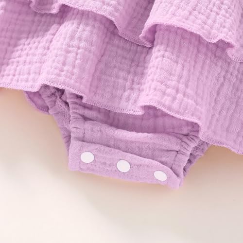 YOUNGER TREE Baby Girl Clothes Infant Summer Romper Dress Sleeveless Bodysuit - Image 5