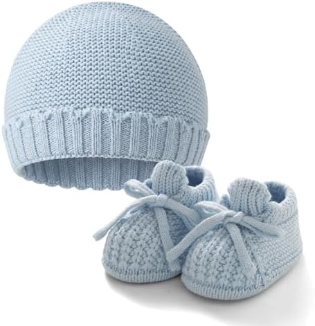 Baby Booties with Hat Set by DovFanny