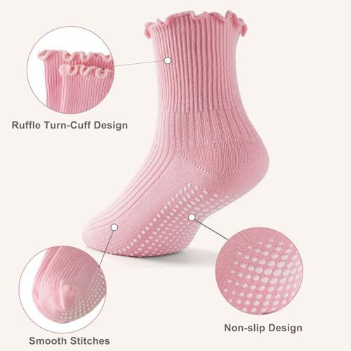 HONGTEYA 6 Pairs Toddler Ruffle Socks - Image 3