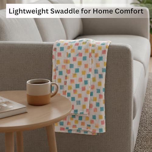 Cotton Baby Swaddle Blanket 28"x28" – Soft Breathable Newborn Receiving Blanket - Image 4