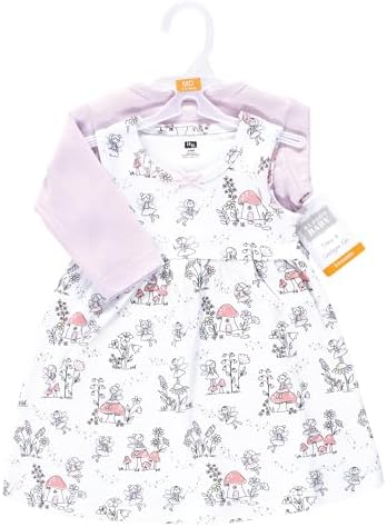 Hudson Baby Infant and Toddler Girls Cotton Dress and Cardigan Set - Image 2