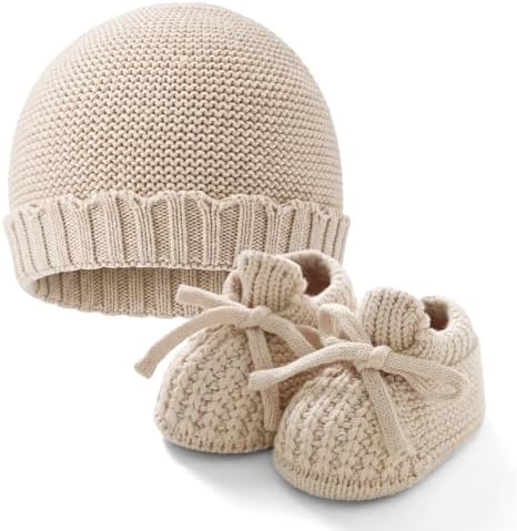Baby Booties with Hat Set by DovFanny