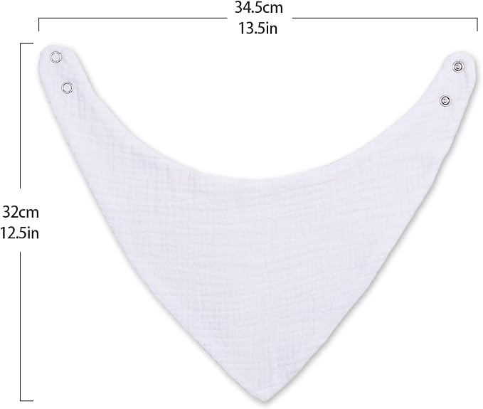 Cotton Bandana Drool Bibs for Baby Girl Boys for Drooling and Teething for 8 - Image 2