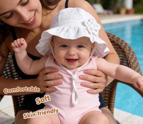 Baby Girl Wide Brim Bucket Hats - Image 4
