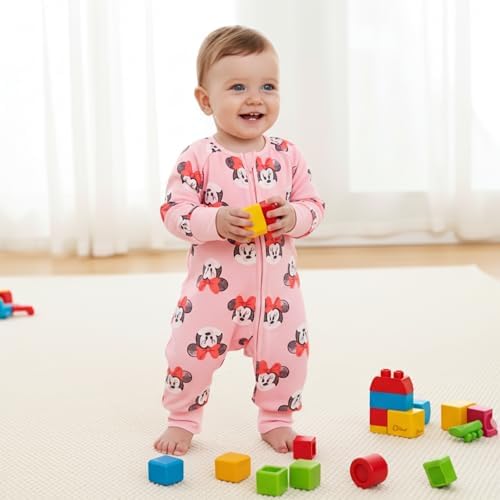 Disney Baby Organic Cotton Zip Footie Clothes Romper Outfit - Image 5