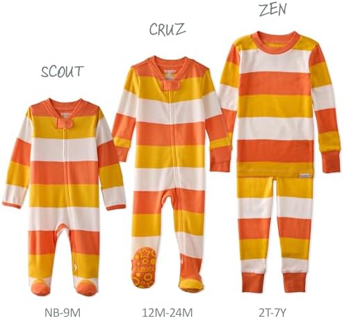 Butterblu Scout Sleep & Play 100% Organic Cotton Footed Zip Front PJs | GOTS - Image 5