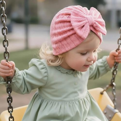 BQUBO Baby Turban Hats and Mittens Set Newborn Infant Hospital Hats Caps - Image 3