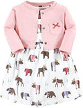 Hudson Baby Infant and Toddler Girls Cotton Dress and Cardigan Set by HudsonBaby