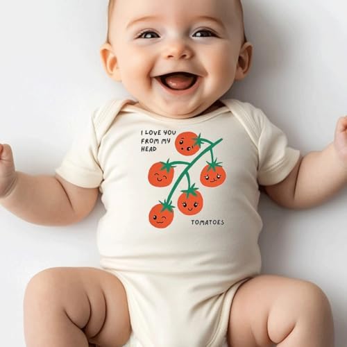 hrcfbk Infant Baby Boys Girls Bodysuit Newborn Short Sleeve Funny Letters Print - Image 5