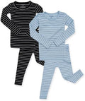 AVAUMA Stripe Pattern Baby Boys Girls Pajama Set Kids Toddler Snug fit Ribbed by AVAUMA