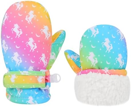 Toddler Gloves Kids Mittens Winter Warm Lined Fleece Gloves Waterproof Snow - Image 2