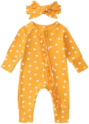 Mikrdoo Newborn Baby Girl Clothes Long Sleeve Romper by Mikrdoo