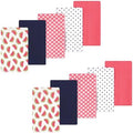 Luvable Friends Hudson Baby Flannel Burp Cloths 10pk, Fruity Melon by Luvable+Friends