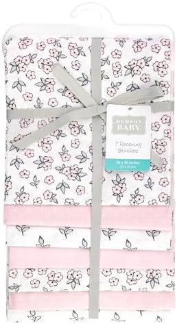 Hudson Baby Unisex Baby Cotton Polyester Flannel Receiving Blankets Bundle - Image 2