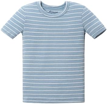 AVAUMA Stripe Pattern Baby Boys Girls Pajama Set Kids Toddler Snug fit Ribbed - Image 4