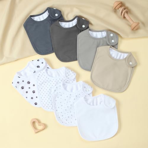 Waterproof Baby Bibs for Boys & Girls Soft and Absorbent Bandana Drool Bibs Set - Image 6