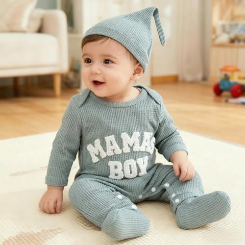 GRNSHTS Newborn Baby Boy Romper Coming Home Outfits Letter Print Bodysuit - Image 7