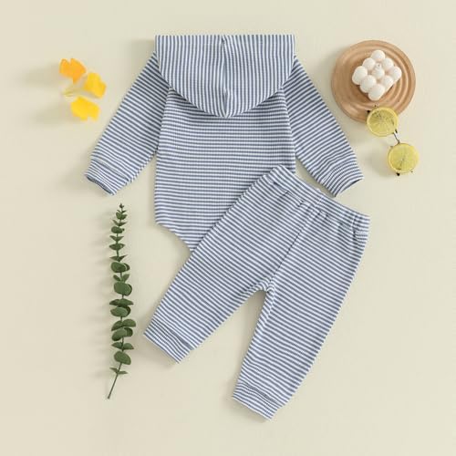 Thorn Tree Newborn Unisex Baby Clothes Set Hooded Long Sleeve Bodysuit Stretchy - Image 4