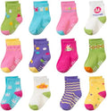 Toddler Non Slip Grips Socks Kids Anti Skid Baby Boys Girls Cotton Crew Socks by AMENLAN