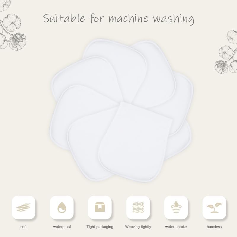 8 Pack Baby Burp Cloths, Unisex - Image 5