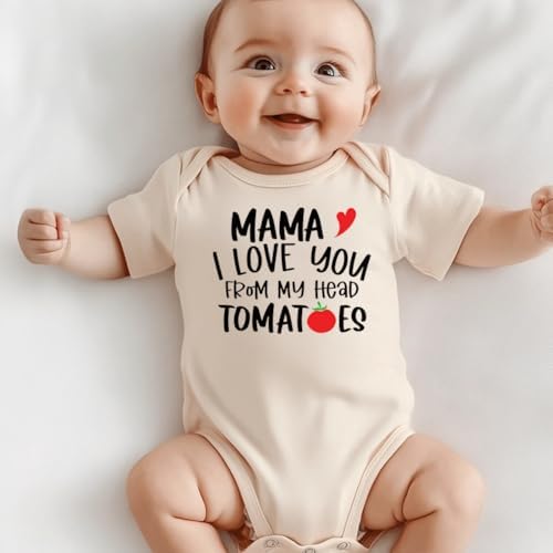 hrcfbk Infant Baby Boys Girls Bodysuit Newborn Short Sleeve Funny Letters Print - Image 2