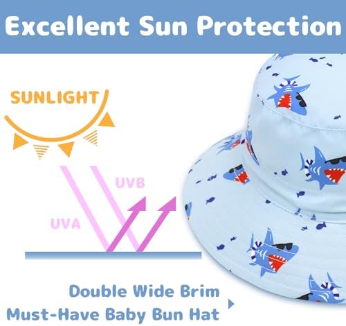 Baby Sun Hat Baby Boy Hats Toddler Hat UPF 50+ Bucket Hat - Image 5