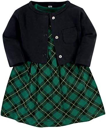 Hudson Baby Infant and Toddler Girls Cotton Dress and Cardigan Set by HudsonBaby