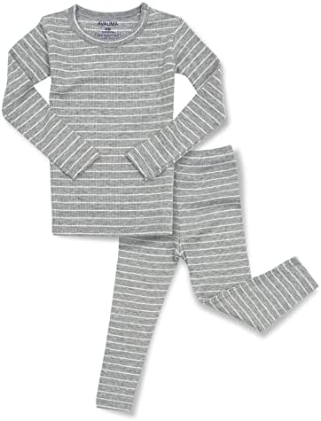 AVAUMA Stripe Pattern Baby Boys Girls Pajama Set Kids Toddler Snug fit Ribbed by AVAUMA