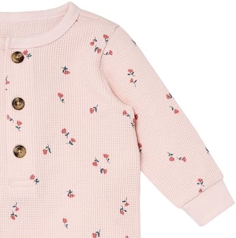 Modern Moments by Gerber Baby Henley Waffle Knit Romper - Image 3