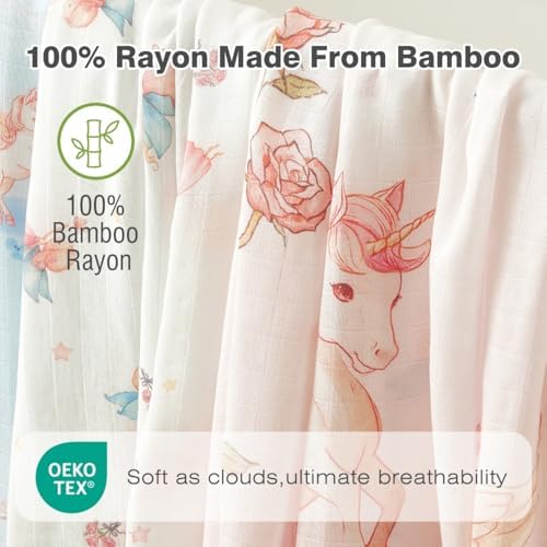 Muslin Baby Swaddle Blankets, Breathable 100% Rayon from Bamboo Receiving - Image 3