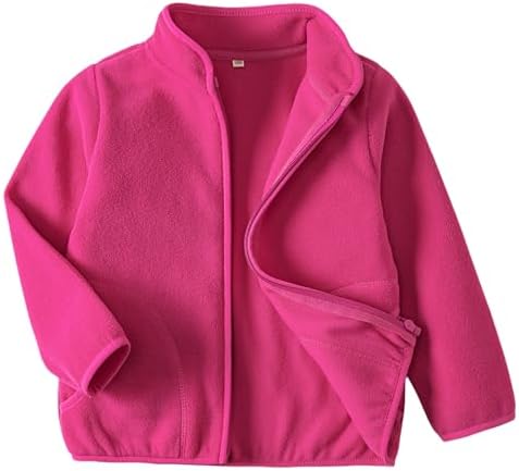 Toddler Boys Girls Fleece Jacket Lightweight Fall Spring 2-12 Years by EIGIOO