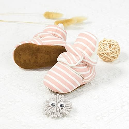 ohsofy Newborn Baby Cotton Booties Stay On Slipper Winter Warm Soft Shoes - Image 5