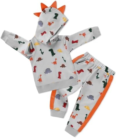 Toddler Baby Boy Clothes Dinosaur Hoodie+Pant 2Pcs Outfit Set 9M-5T by SOLOYEE