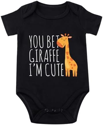 listery Funny Baby Clothes Boy Cute Giraffe Baby Funny Newborn by listery